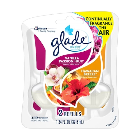 Glade Glade Plug-Ins Vanilla Passion Fruit/Hawaiian Breeze Scent Air Freshener Refill 1.34 oz Liquid 70498